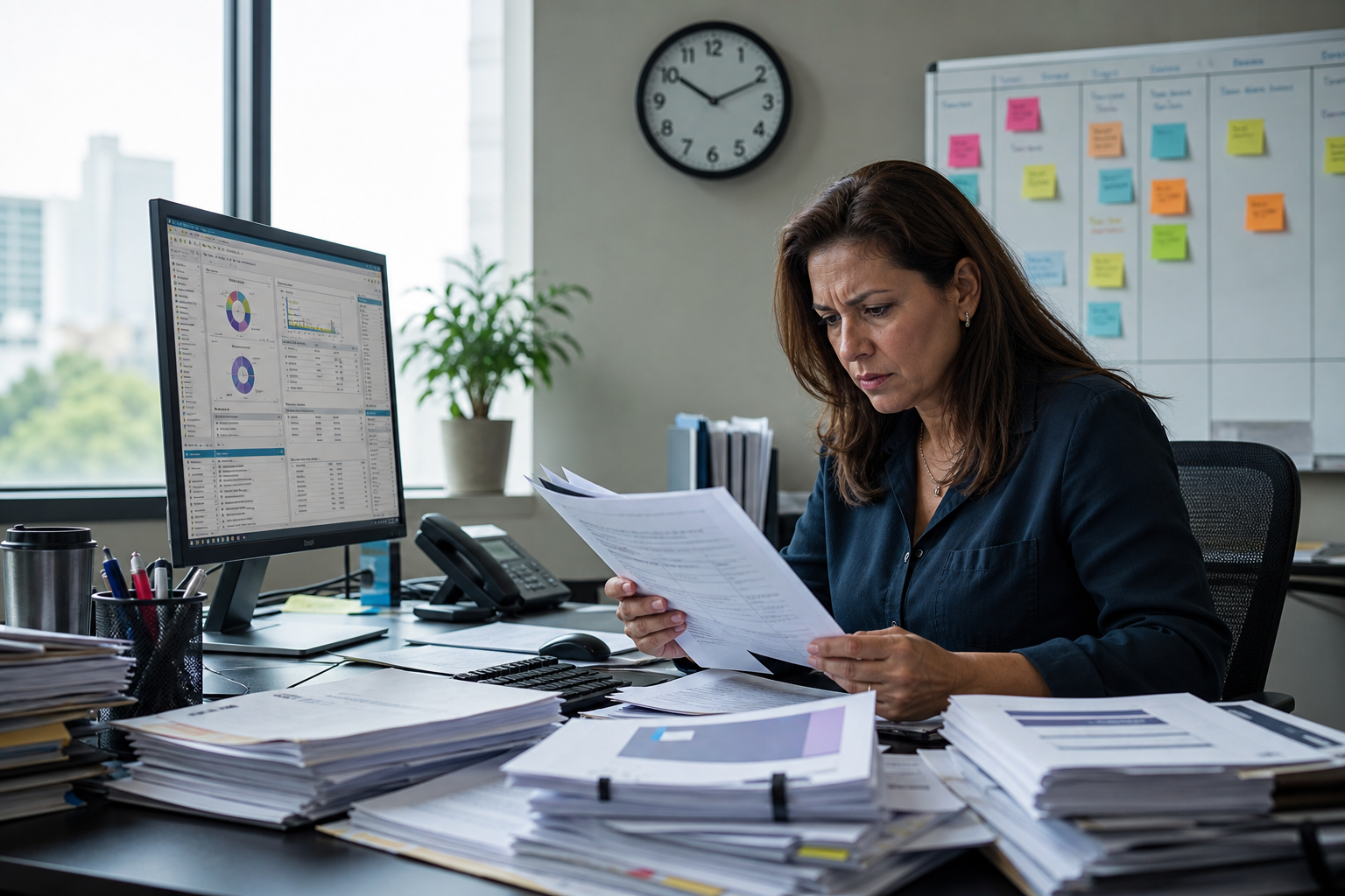 Clinical Coordinator in Chaotic Office Amidst Workload and Time Pressure
