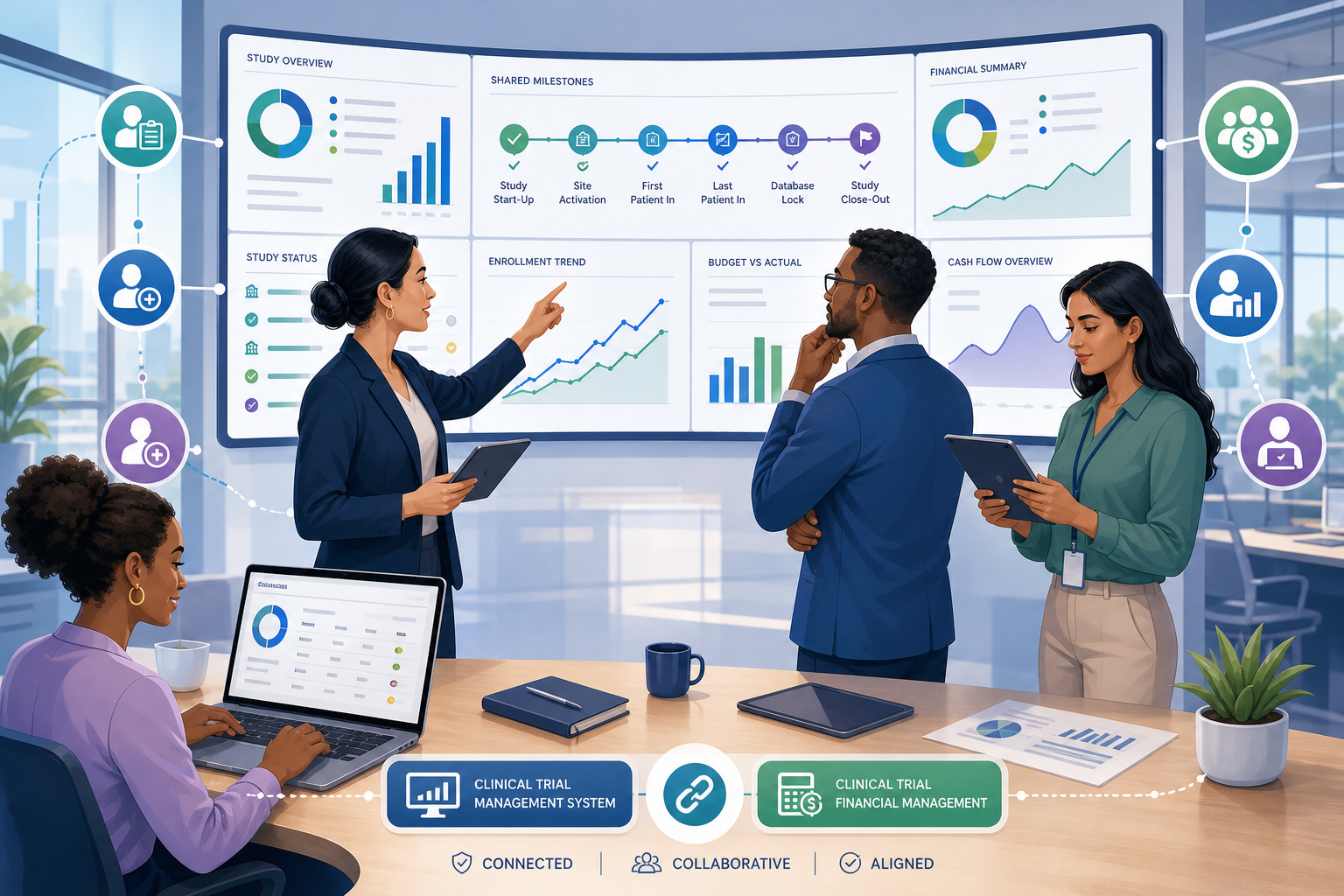 Clinical Team Collaborating On Data Analytics