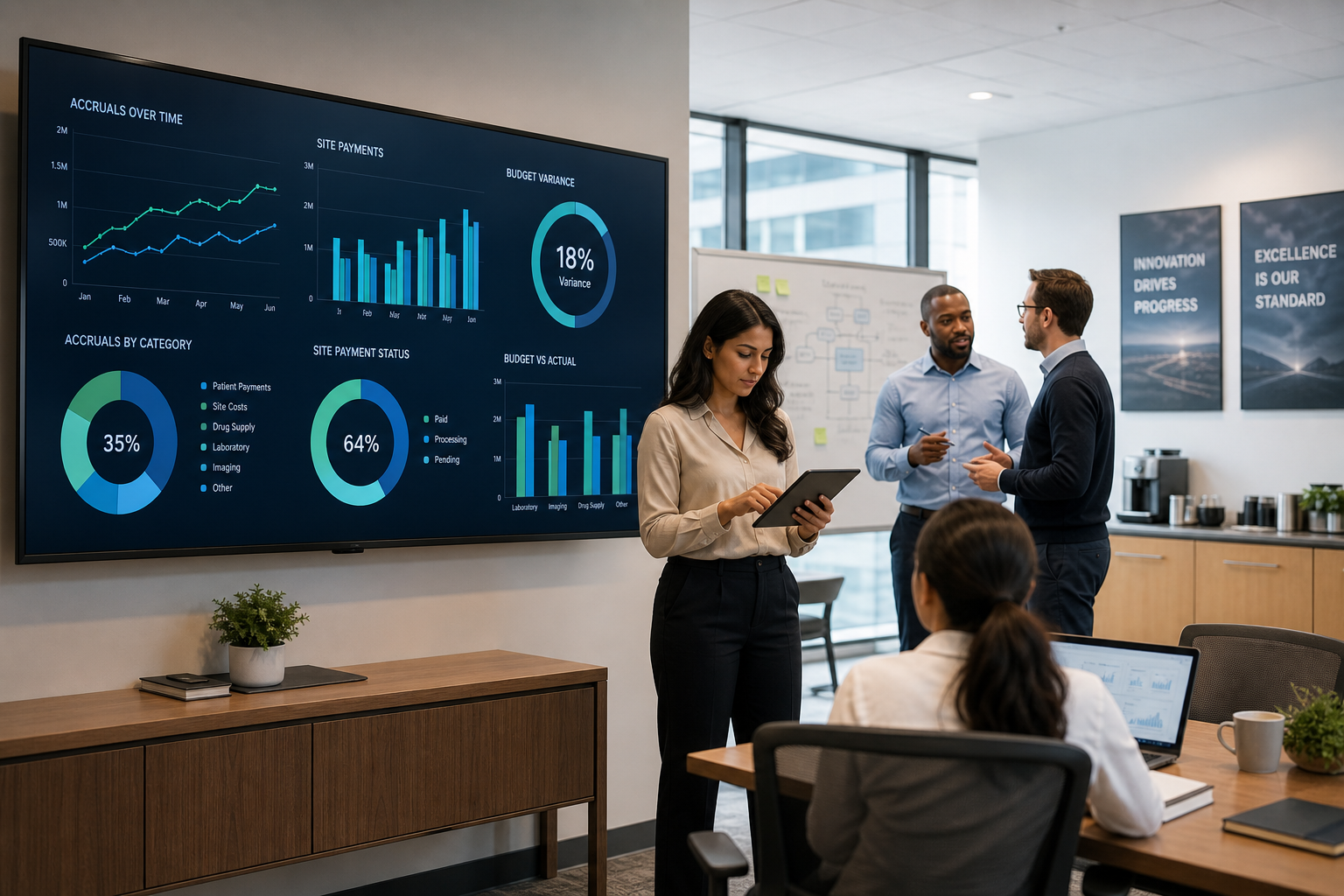 Clinical Trial Finance Office with Data Analytics and Team Collaboration