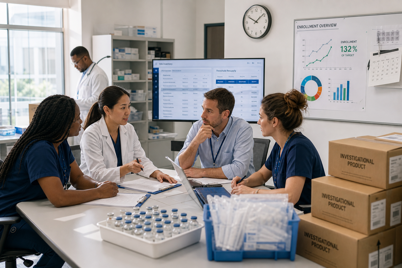 Clinical Trial Site with Dynamic Resupply System and High Enrollment Rate