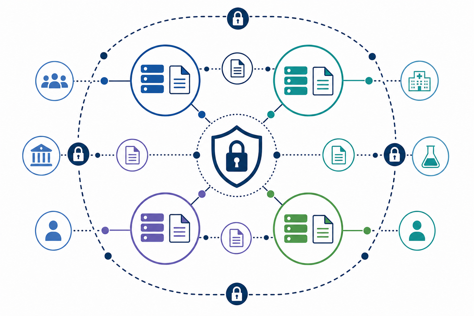 Digital Workspace Network Map with Trial Records Linked in RiskBased Layout