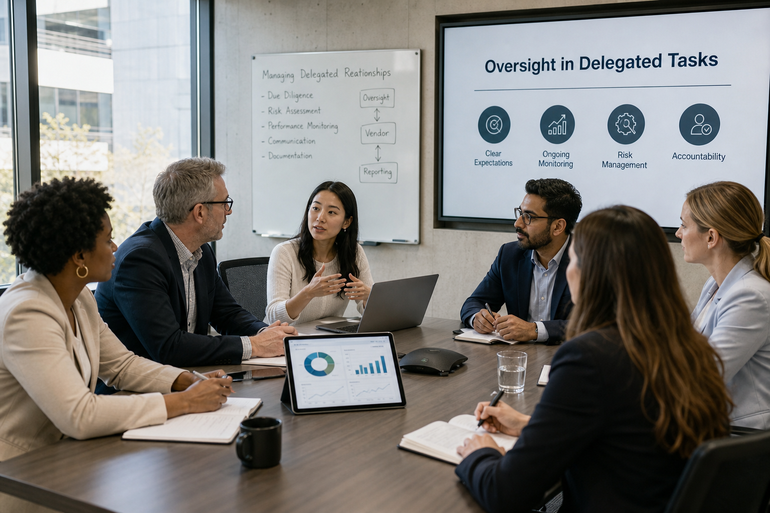 Diverse Team Meeting Office Presentation