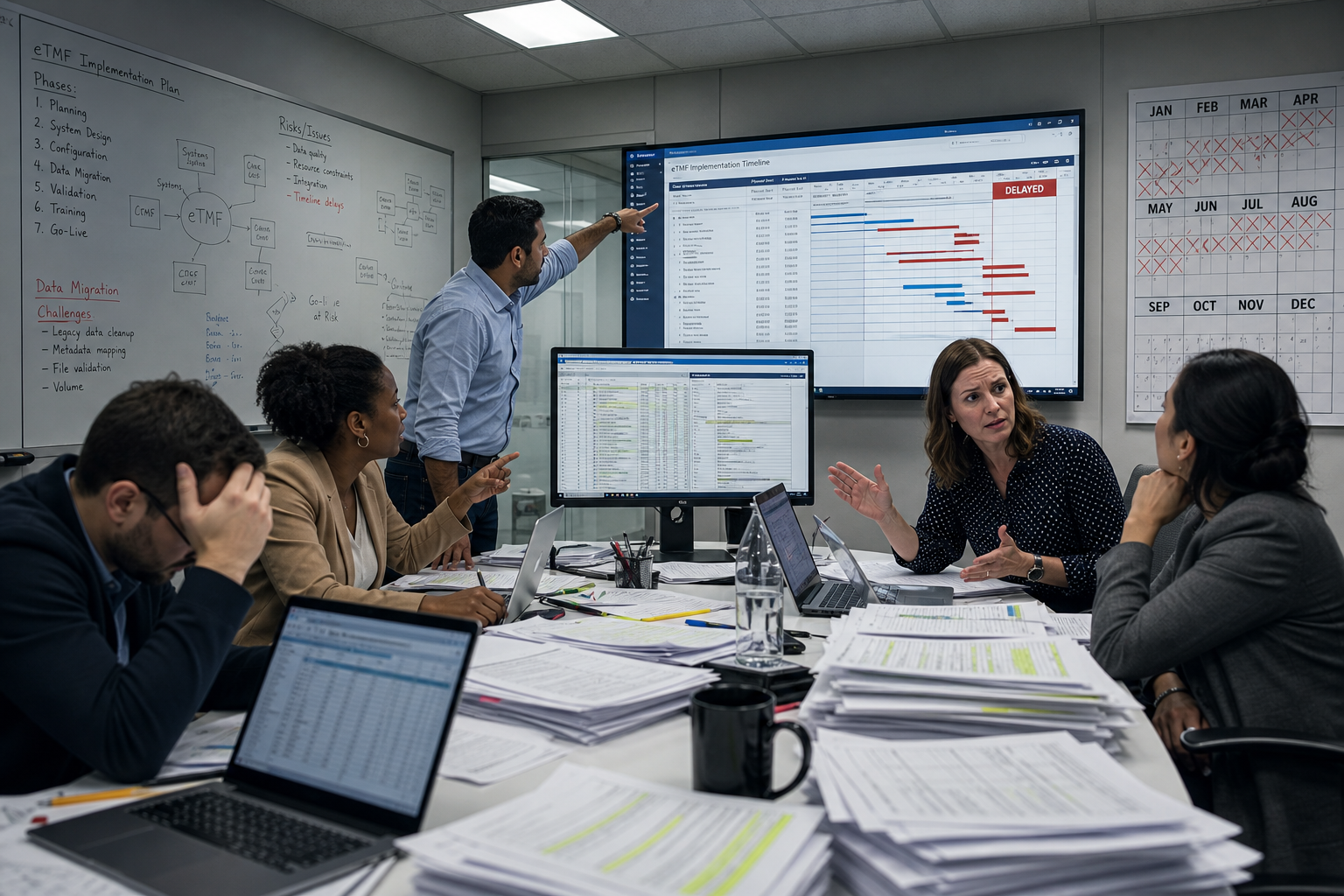 Frustrated Team Struggling with Etmf Implementation