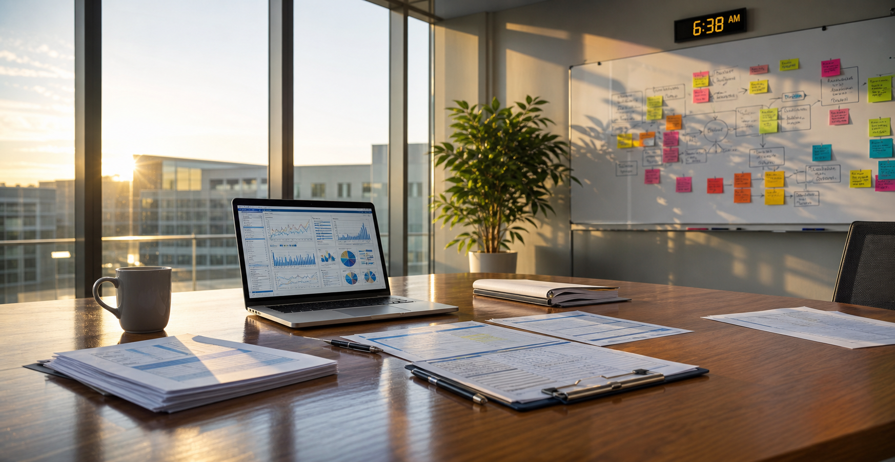 Modern Pharmaceutical Office With Sticky Notes