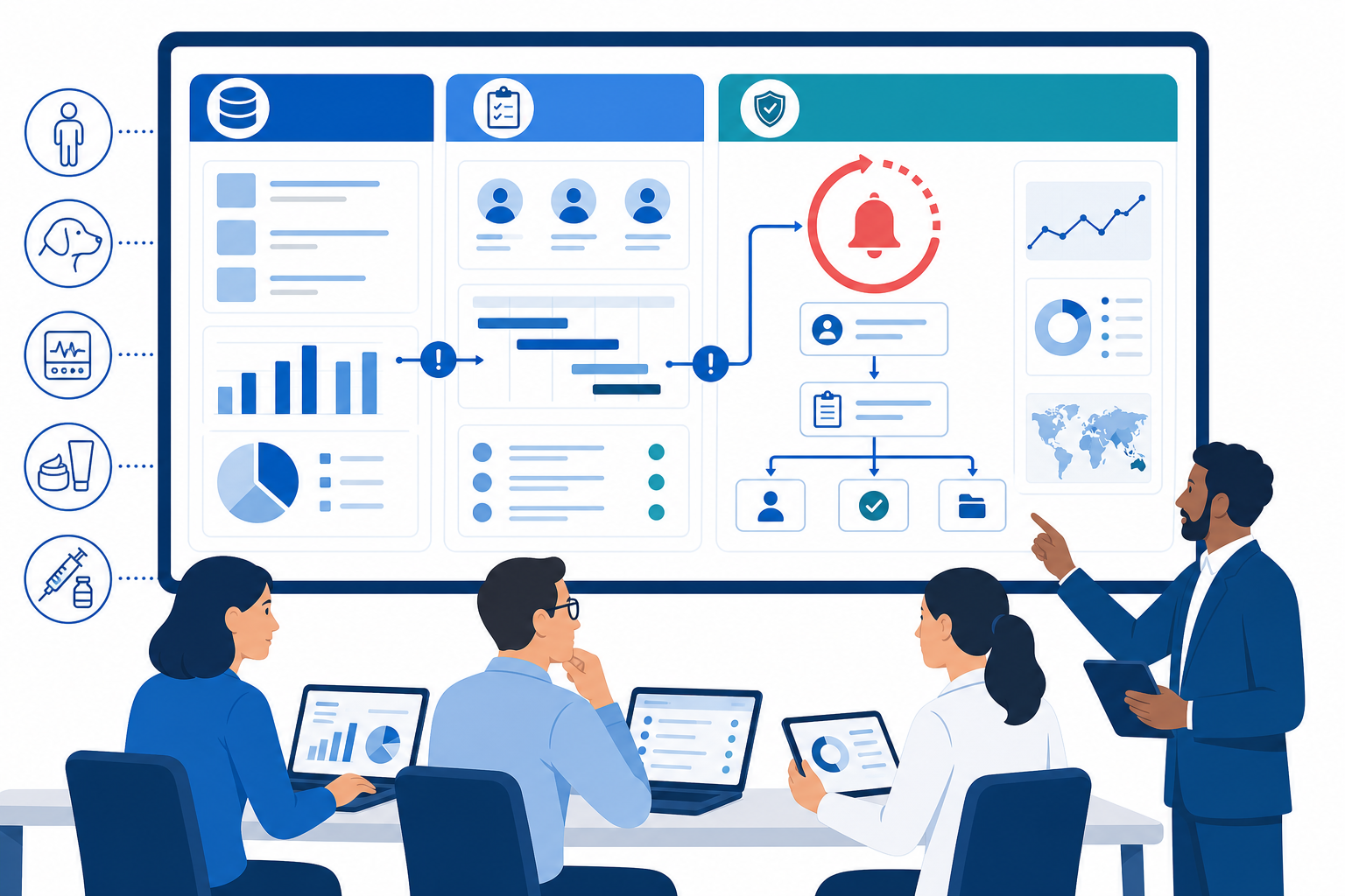 Pharmacovigilance Team Monitoring Unified Cloud Dashboard