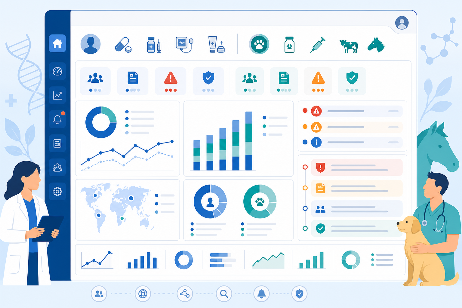 Safety Operations Dashboard for Human and Animal Health Data