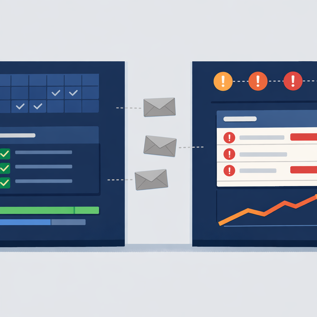 Workspaces Divided by Email Envelopes